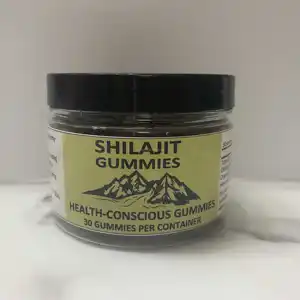 OEM Shilajit软糖chaga ashwagandha维生素b12 d2 shilajit提取物软糖500毫克纯喜马拉雅shilajit补充剂