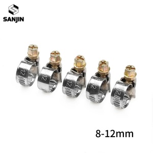Abrazaderas de manguera antioxidantes de 8-80 mm, abrazaderas de manguera de acero inoxidable, abrazaderas de manguera de combustible y agua, abrazaderas de anillo de resorte con accionamiento de tornillo sin fin - Product Image 4