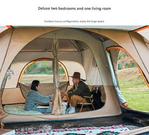 Tente de camping familiale de luxe extra-large, imperméable, à deux chambres et un salon, pour l'extérieur, vente <span class=keywords><strong>en</strong></span> gros à prix abordable - Product Image 2