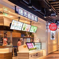 Kotak Lampu LED Bingkai Aluminium Tipis untuk Dinding, Bingkai Poster Backlit Ukuran A1 A2 A3 A4, Display Iklan untuk Menu Restoran