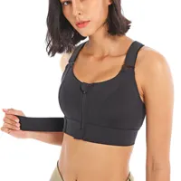 Comfortable front zip sports bra For High-Performance 