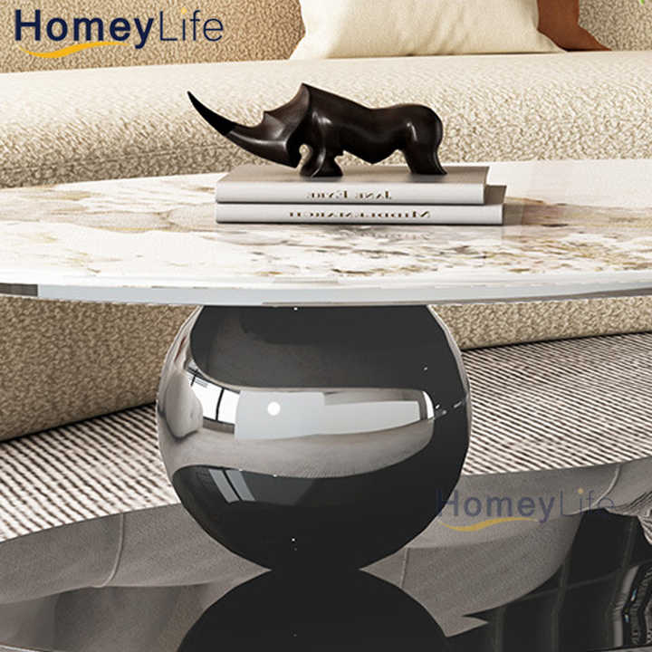 طاولة قهوة شعبية لغرفة المعيشة بطراز أمريكي حديث من الرخام مع خزانة