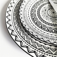 Service de table géant Ramadan Kareem, vaisselle de luxe en porcelaine, assiettes 2021, service de nourriture pour fête, assiette en céramique moderne, plat durable