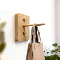 Support pour perroquet, adhésif sans perçage et sans trace, ventouse pour présentation de bijoux, crochet en bois massif, panneau perforé, rangement pour la maison et le supermarché