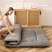 Üretim özelleştirme sıcak satış kamp seyahat japonya futon tatami 2 taşınabilir katlanır kahverengi renk köpük yatak topper