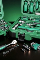 Baifeng – Kit de clés à cliquet métriques 1/2 po, 37 pièces, avec douilles à bougie, articulation universelle, outils chromés pour réparation automobile