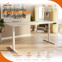 Bureau debout électrique à hauteur réglable avec quatre hauteurs prédéfinies, construction métallique robuste pour usage en villa