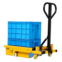 Carretilla Elevadora Hidráulica Manual para Cajas de Plástico, Contenedores de Almacenamiento, Manipulación en Taller, Carro Elevador de Palets
