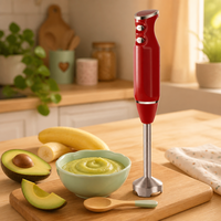 Homedaily Mixeur Plongeant 2-en-1 en Acier Inoxydable, Robot Culinaire Portable pour Smoothies et Sauces