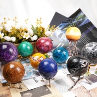Vente en gros de sphères de cristal naturelles colorées, polies à la main, pierre de lune, boule de pierres précieuses multi-matériaux pour la décoration de la maison