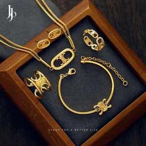 JOJO Fashion 18k gold jewelry set Celi luxury brand jewelry earrings bracelet necklace