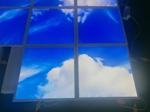 CE Được Phê Duyệt Đầy Màu Sắc 60X60Cm Bầu Trời Xanh Và Đám Mây LED Panel Trần - Product Image 2
