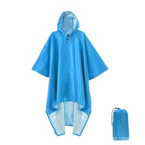 Poncho Impermeable Woqi Azul Cielo, Ligero, para Senderismo y Camping, Unisex, para una Persona, Equipo para Exteriores - Product Image 2