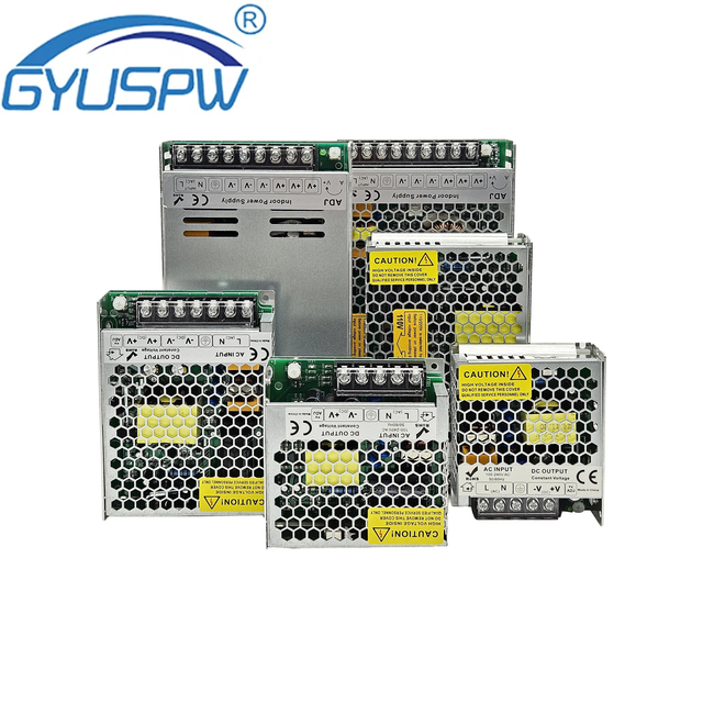 GYUSPW LRS Series 12V 24V 36V 48V 35W 75W 100W Switching DC Power Supply Single Industrial Robot Power Supply AI Automation