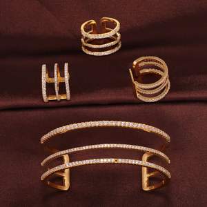 Wholesale High Quality Custom One Gram Gold Jewellery Jewelry Sets Nigerian Set Luxury Statement Fashion &amp; <strong>Costume</strong> Jewelry Sets - Product Image 4