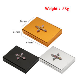 Étui à cigarettes en alliage d'aluminium Erliao avec motifs géométriques, artisanal, en métal, pour fumer - Product Image 5