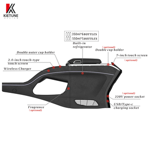 Accoudoir de voiture, boîte de console centrale avec porte-gobelet, chargeur USB, cuir, matériau ABS pour Mercedes-Benz Classe V V250/V260 2018-2023 - Product Image 2
