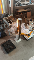 Robot de dépalletisation pour tamis moléculaire, bras robotique, 25 kg/sac, 80 sacs/h, collecte automatique des déchets, PLC, trémie en acier inoxydable, télécommande