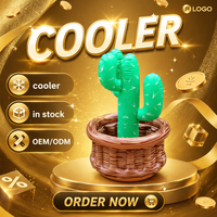 En stock, vente en gros personnalisée de refroidisseur de glace en PVC gonflable en forme de cactus, le centre de table ultime pour les fêtes d'été sur la plage et à la piscine