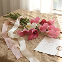 Bunga Calla Lily EVA Real Touch 52cm, Bunga Artifisial Realistis Tangkai Tunggal untuk Dekorasi Buket Pernikahan Mewah 2026 Grosir