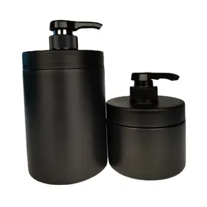 磨砂完成黑色罐泵500毫升1000毫升18盎司32盎司hdpe塑料瓶
