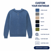 Herren Strickjacke Langarm Einfarbig Winter Casual Reißverschluss Dicke Strickware Pullover Maßanfertigung OEM ODM Großhandel