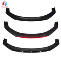 Honghang Factory Wholesale Universal Front Lip Type J ABS Front Bumper Lip Splitter Car Body Kit Accessories