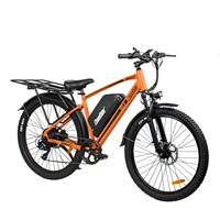 Vélo Électrique Urbain Chamrider Orange 27,5 pouces 48V 27Ah 7 Vitesses, Autonomie 150 km, Moteur Arrière, Stock UE/Royaume-Uni