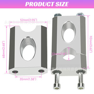 Zhen Nirui – pince de fixation de guidon en aluminium, 22.2mm, M8x120, pour réparation et amélioration des vélos d'enfants - Product Image 2