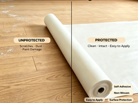 Rouleau de feutre auto-adhésif pour protection de sol, décoration intérieure, logo personnalisé, couleur, résistant à la peinture, tapis de peintre non tissé
