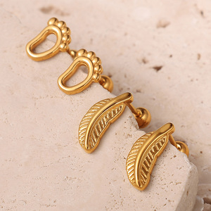 Pendientes <span class=keywords><strong>de</strong></span> botón impermeables <span class=keywords><strong>de</strong></span> moda para mujer, con diseño <span class=keywords><strong>de</strong></span> robot avión liso, estilo celebridad <span class=keywords><strong>de</strong></span> <span class=keywords><strong>internet</strong></span>, con estándares EU Reach y US CPSIA - Product Image 3