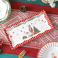 Ensemble de vaisselle en céramique mignon de Noël, motif casse-noisette, compatible micro-ondes, assiettes à dessert, bols, tasses à café