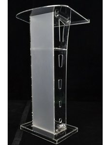 Soporte de oficina personalizado Premium, moderno, transparente, Lucite, podio - Product Image 4