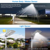Lámpara Solar Monocristalina IP65 Todo en Uno con Batería LiFePO4, LED de Aleación de Aluminio, 6V DC, 80 CRI, Ángulo de Haz de 140°, Radar, para Jardín