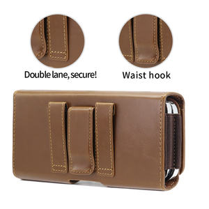 Étui en cuir universel avec pochette à clip pour ceinture Porte-carte d'identité en matériau PU Pochette pour téléphone Fonction de protection pour iPhone - Product Image 6