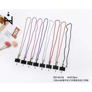 Cordino in nylon Kina da 120 cm con etichetta nera per cellulare, porta badge, uso casual, attività promozionali, portatile - Product Image 3