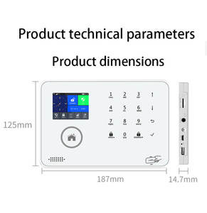 Sistema de Alarma de Seguridad para el Hogar Controlado por Teléfono Inteligente, Venta Caliente ODM, Cámara IP Inalámbrica WIFI GSM Portátil, Sensor de Movimiento, Detector de Fugas de Agua - Product Image 6
