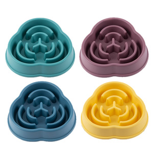 Chong Ke Cloud Shape Slow Feeding Pet Bowl Plastic Non Slip Dog <b>Cat</b> Bowl Anti Choking Single <b>Feeder</b> Pet Supplies - Product Image 5