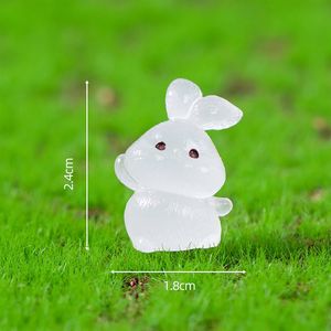Figurines d'animaux lapin mignon lumineux pour micro-paysage, accessoires de décoration paysagère de <span class=keywords><strong>jardin</strong></span>, petite décoration de bureau de voiture - Product Image 6