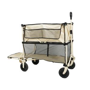 ボラーワーゲンダブルデッキ折りたたみワゴン折りたたみカートハンドカート & トロリー新しいダブルデッカー折りたたみカート - Product Image 2