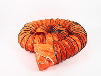 Tuyau de ventilation flexible en tissu PVC ignifuge haute résistance avec extrémité à cordon de serrage pour espaces confinés et ventilation des mines