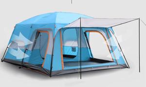 Outdoor 4 Person Waterproof Camouflage Family Camping <b>Tent</b> Double Layers One Bedroom Living <b>Room</b> Structure Sale - Product Image 2