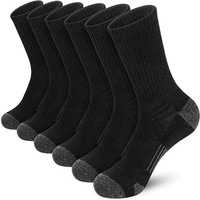 Chaussettes anti-bactériennes respirantes confortables noir blanc gris dernier prix promotionnel chaussettes de sport unisexes en laine mérinos pour l'automne