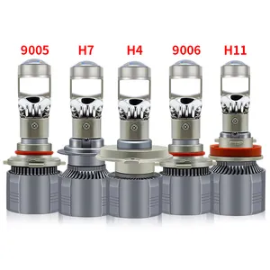 A80ไฟหน้า LED แบบมีเลนส์ขนาดเล็กในตัว H7ไฟหน้ารถยนต์ LED 9006 9005ไฟหน้า LED H11