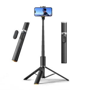 Factory Supply Long Selfie Stick with Remote Control 3 in 1 Selfie Stick Phone Tripod Stand with Rotating Phone Holder for Phone