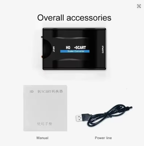 DHL 30pcs 1080P compatible HDMI vers péritel vidéo Audio haut de gamme convertisseur <span class=keywords><strong>adaptateur</strong></span> <span class=keywords><strong>adaptateur</strong></span> de Signal avec câble <span class=keywords><strong>USB</strong></span> pour HDTV - Product Image 2