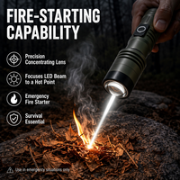 Lampe torche multifonction COB, lampe latérale étanche, portable, EDC, travail, pêche, réparation domestique, lampe de poche