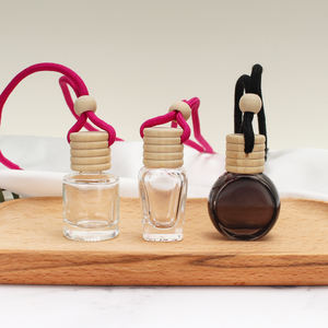 Botella vacía colgante reutilizable para ambientador de coche, difusor de perfume para coche, botella de vidrio reutilizable para aceites esenciales, colgante de fragancia. - Product Image 6