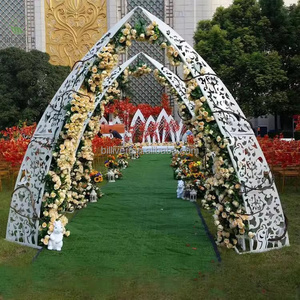 Étagère en arc de mariage en fer forgé pelouse extérieure décoration de mariage étagère en arc - Product Image 3