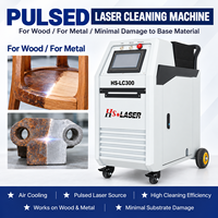 Machine de nettoyage au laser pulsé HS LASER, machine portable pour l'élimination de la rouille, le décapage de la peinture sur métal, bois, moules, surfaces enduites de peinture et de rouille